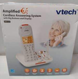 Vtech Amplified Cordless Phone Answering System Big Buttons SN5127